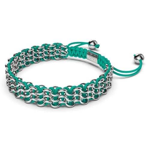 Bracelet à maillons suprême Kismet | Argent | Sarcelle